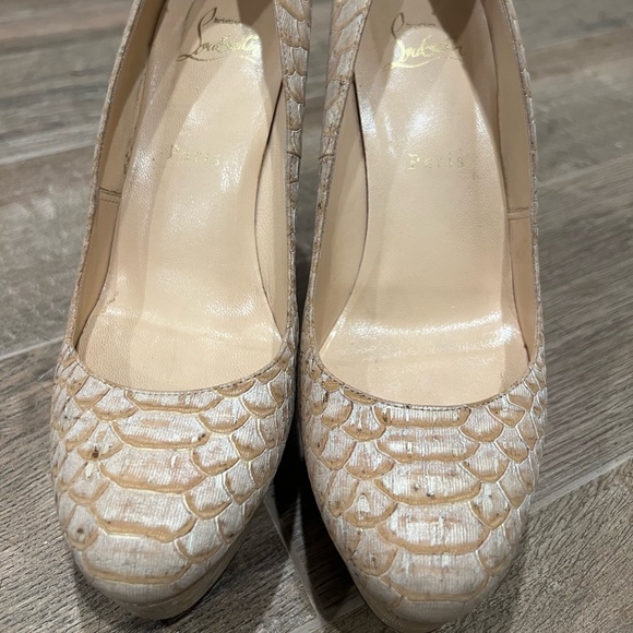 Christian Louboutin snakeskin print heels - Picture 7 of 10